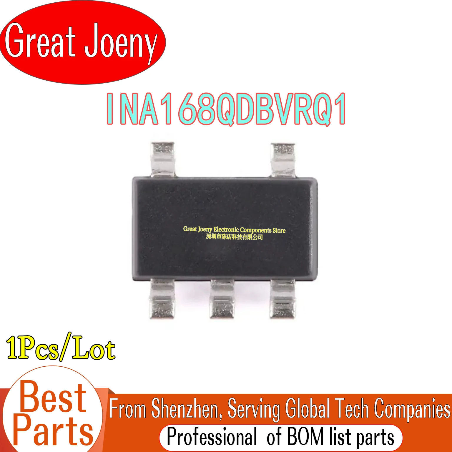 

100% New Original INA168QDBVRQ1 LUIQ IC Chipset SOT-23-5