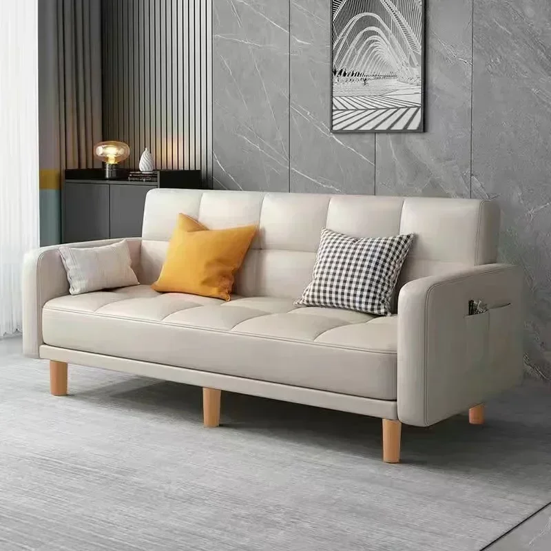 Household Goods Sofa Living Room Small Apartment Rental Room Folding Sofa Bed Single Double Bedroom Modern Apartment Fabric Sofa
