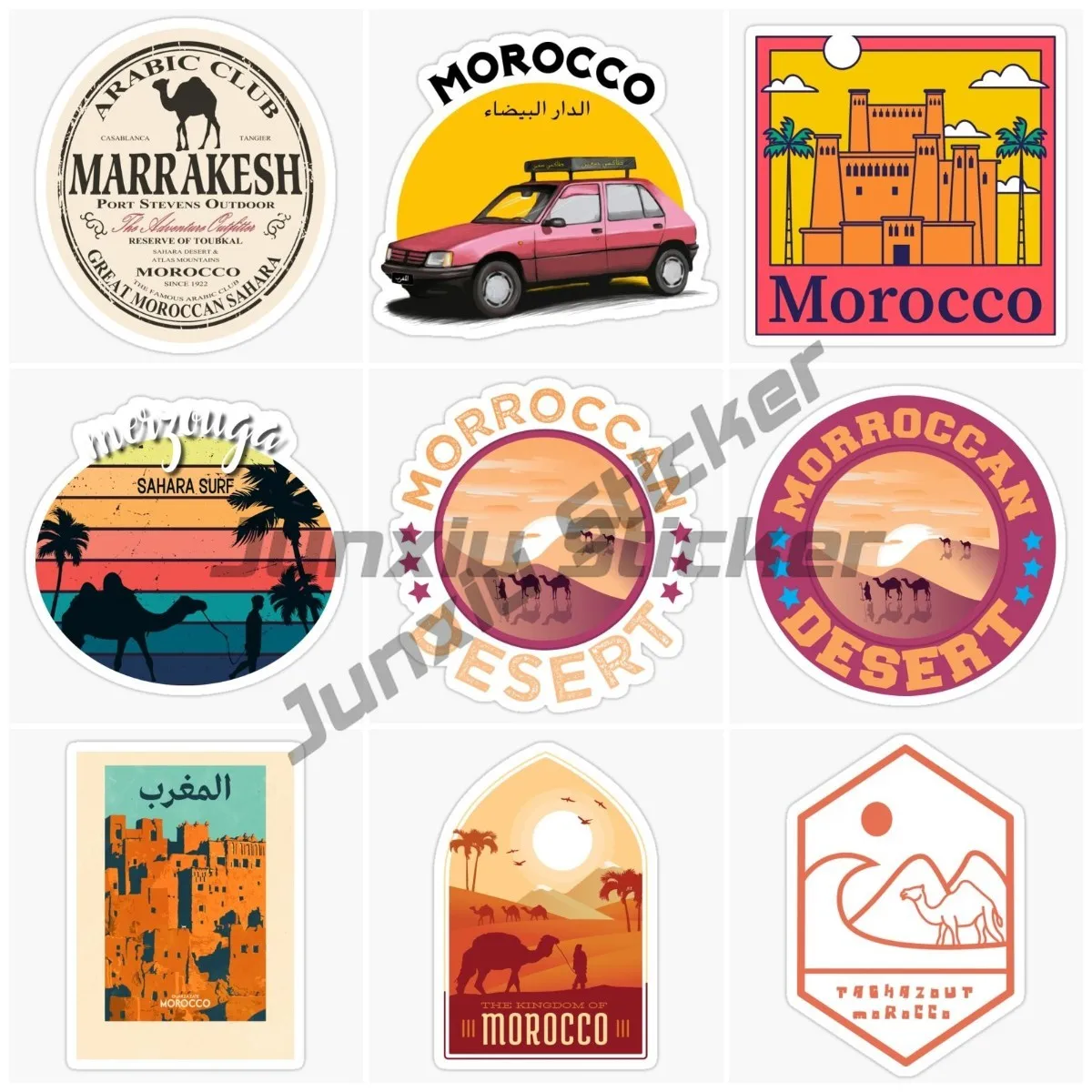 MERZOUGA MOROCCO Self-adhesive Car Sticker Styling Vinyl Reflective Car Sticker Waterproof Fashion Pvc Decorate Decals