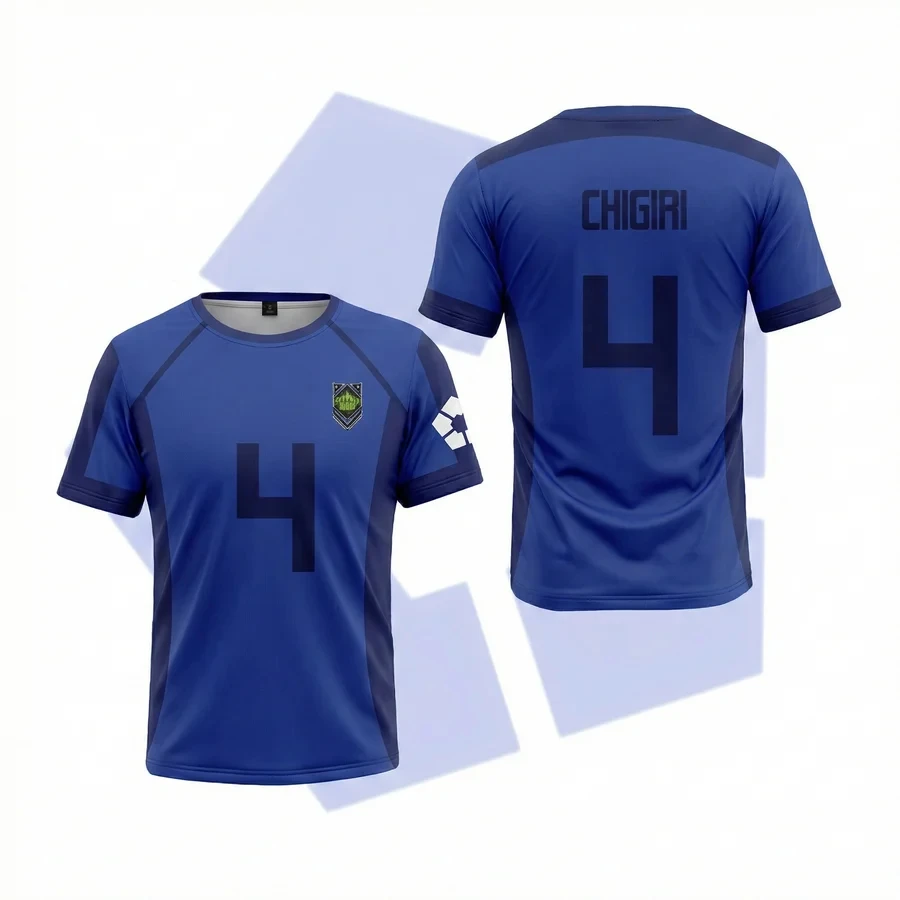 Blue Lock Isagi Yoichi Hyoma Chigiri Meguru Bachira Anime-Trikot für Kinder und Erwachsene, Fußball-Cosplay, lässiges, bequemes Sommer-Oberteil – Detail 8