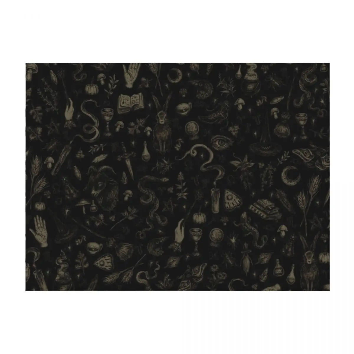 

Just Witch Things (black and beige) Throw Blanket Nap Warm Fashion Sofas Furry Blankets