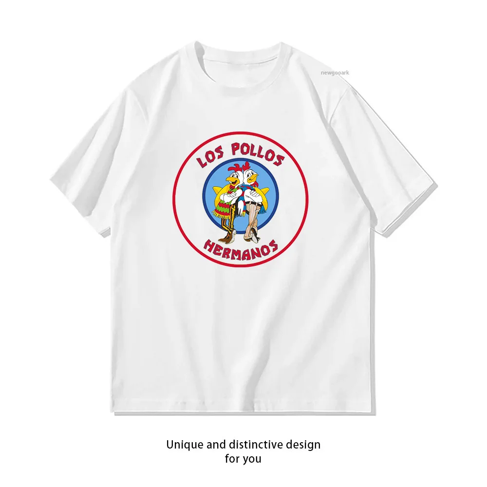 Los pollos Hermanos Woman Man Casual Cotton Printed T Shirts Adult Streetwear Woman Clothing boyfriend  ropa hombre
