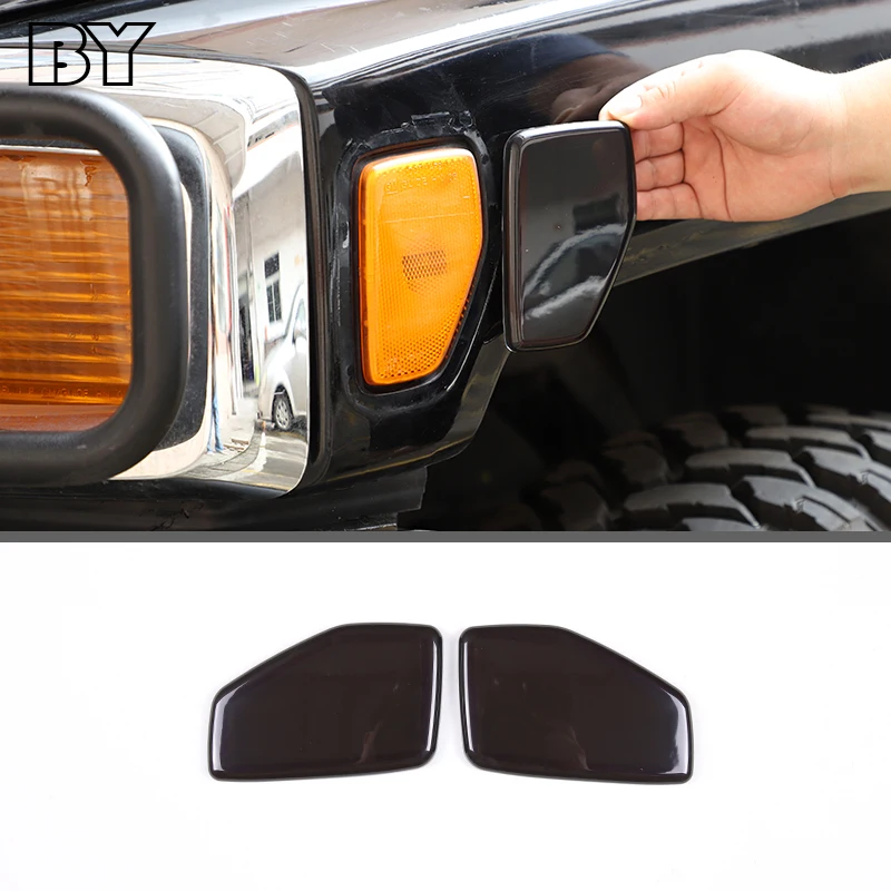 2Pcs Car Side Signal Turn Lamp Light Turning Lights Cover Trim Sticker For Hummer H3 2005-2009 Accessories