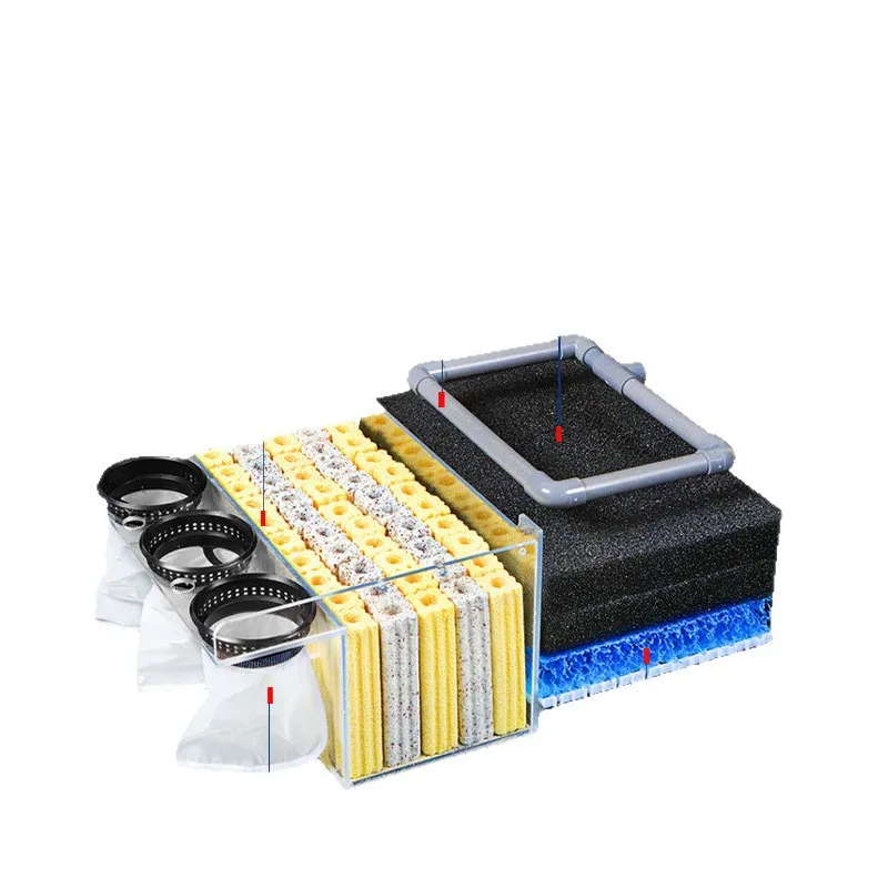 

Верхний фильтр для аквариума Система циркуляции воды для пруда из рыбы Оборудование для экологической очистки воды для рыбного пруда Коробка для оборот бассейна Фильтр