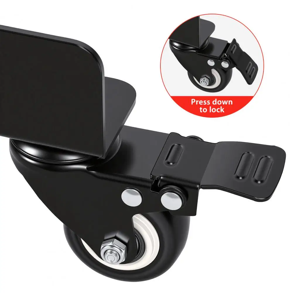 Heavy-Duty Wheel Detailing Stand 4 Casters 3-Way Rotating Rollers Tire Cleaning Rack for Ceramic Coating Tire Shine Use
