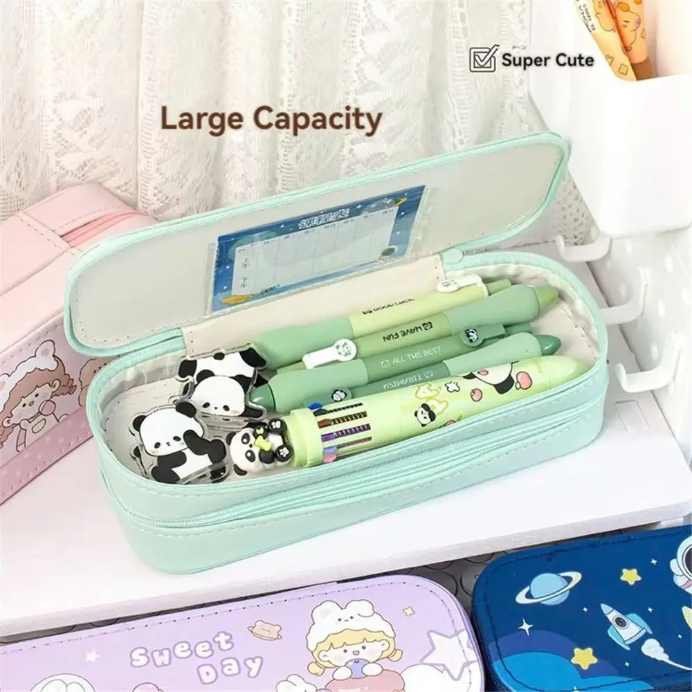 

Waterproof Capibara Pencil Case PU Storage Capibala Double Pen Bag Cartoon Ins Capibala Stationery Box Male and Female