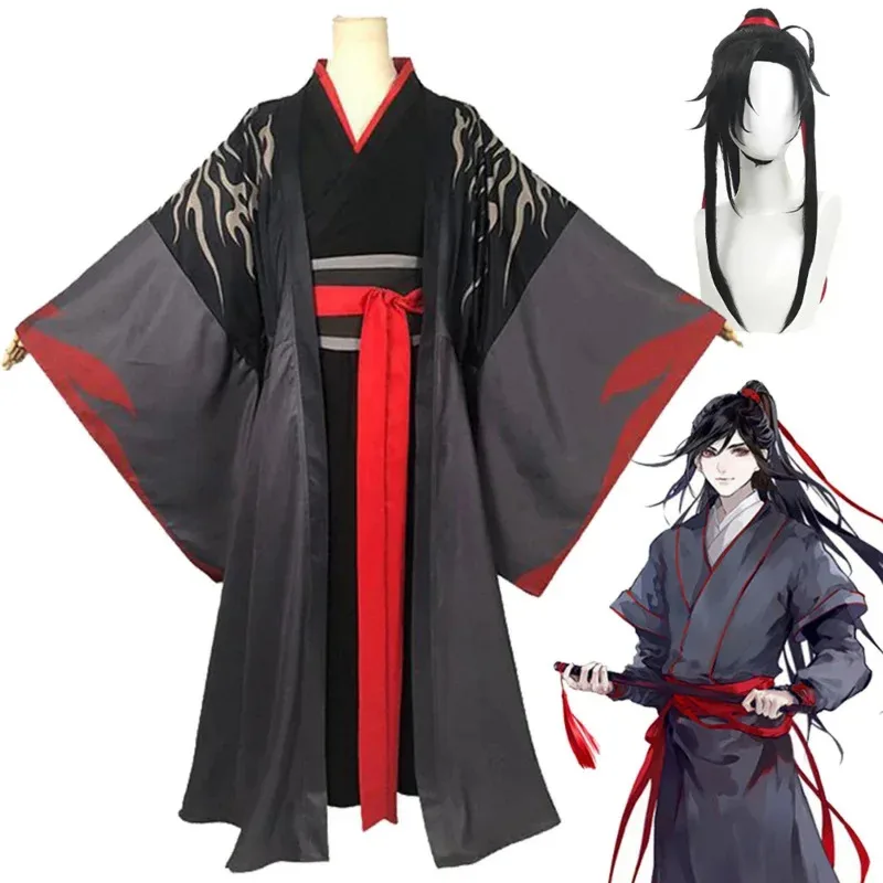 2025 yiyi أنيمي وي ووشيان مو داو إلى شي لان وانغجي تأثيري LanZhan القديمة زي شعر مستعار غراند ماستر من شيطاني زراعة