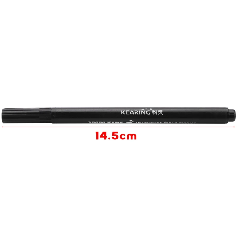 3 X Vải Bút Bút Thường Trực Màu Sắc Cho DIY Dệt May Quần Áo Áo Thun Màu Đen