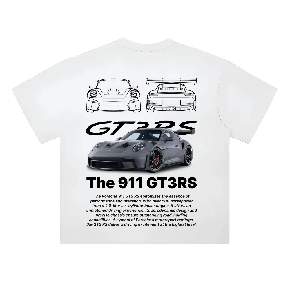 

Best Choice Birthday Gift Perfection Is Never The End GT3-RS Summer Men Cotton T Shirt Fashion Tees Casual 911 Man Women's Tops