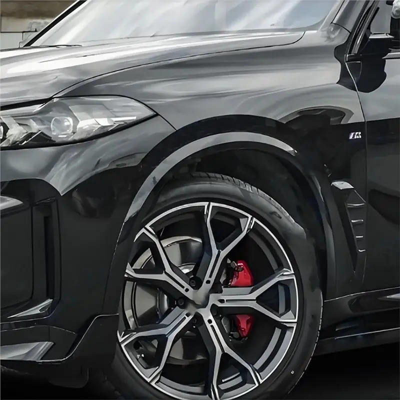 سيارة سبويلر الجانب الهواء الحاجز تنفيس الكسوة لسيارات BMW X5 G05 2024-2025 اكسسوارات الزجاج Blacjk