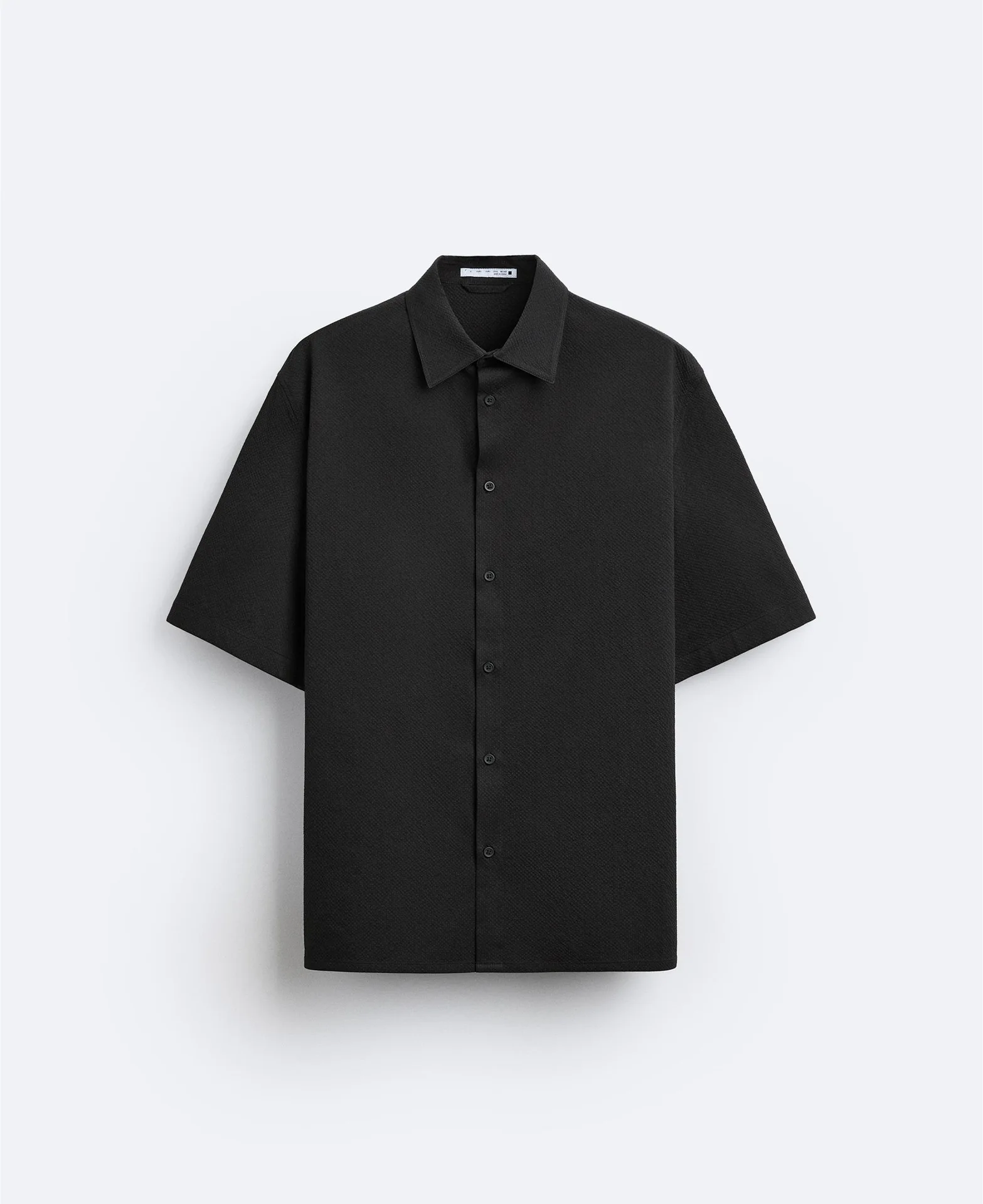 2025 Spring and Summer New Men's Clothing American Loose Cool Feeling Bubble Yarn Casual Short Sleeve Shirt