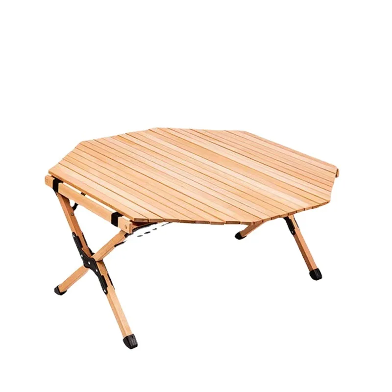 

Multifunctional stall octagonal folding table Household courtyard barbecue Outdoor leisure Egg roll