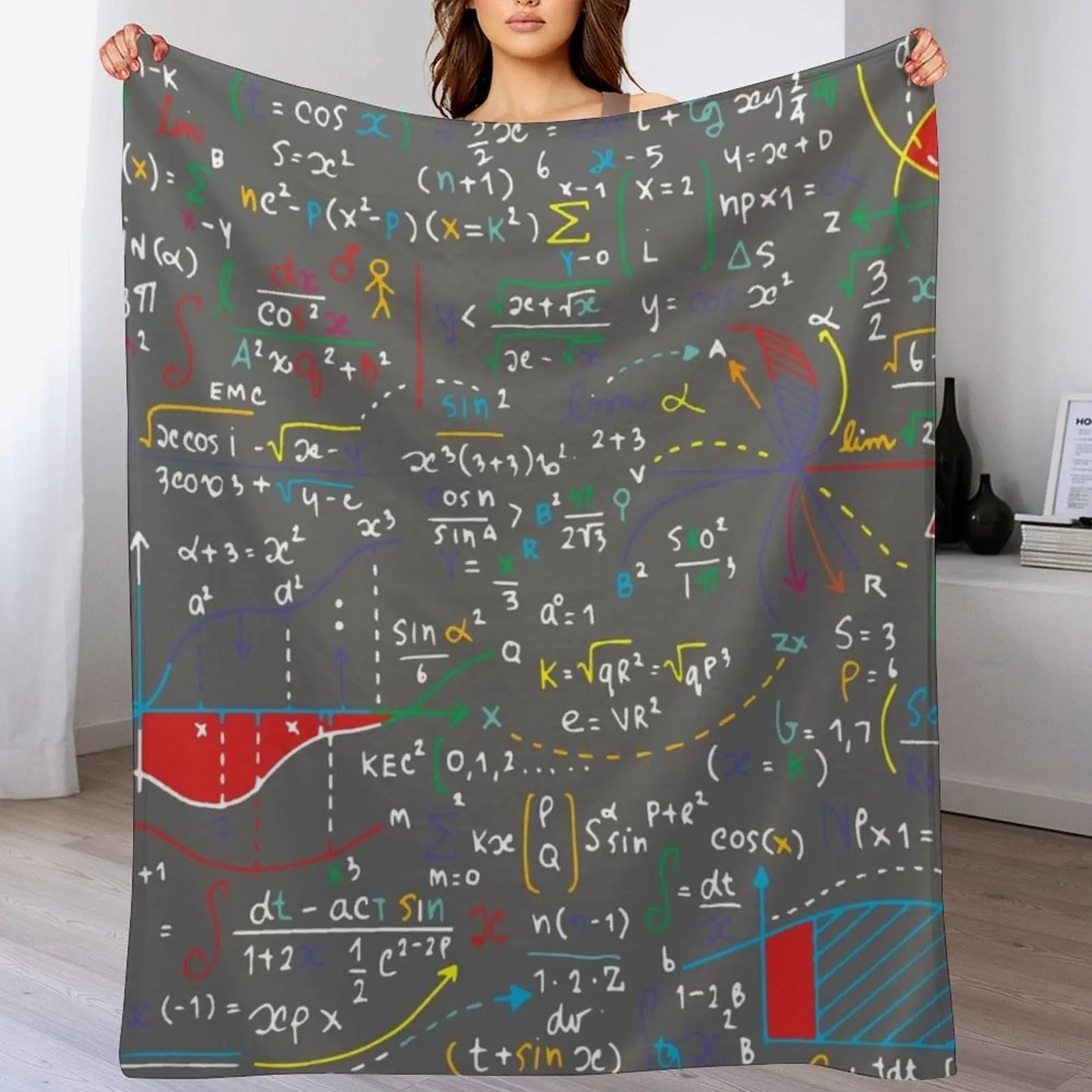 Math Handwritten Throw Blanket