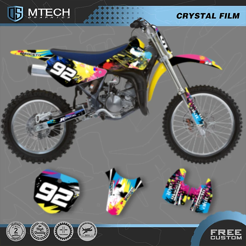 

DSMTECH Motorcycle Graphics Background Decals Stickers kits For Suzuki RM80 RM85 RM 80 85 2001-2018 2001-2015 001