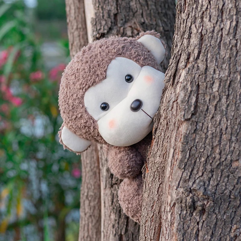 Fantastisch zitdier zacht paars nijlpaard bruine aap sussen knuffel dierentuin dier aanwezig