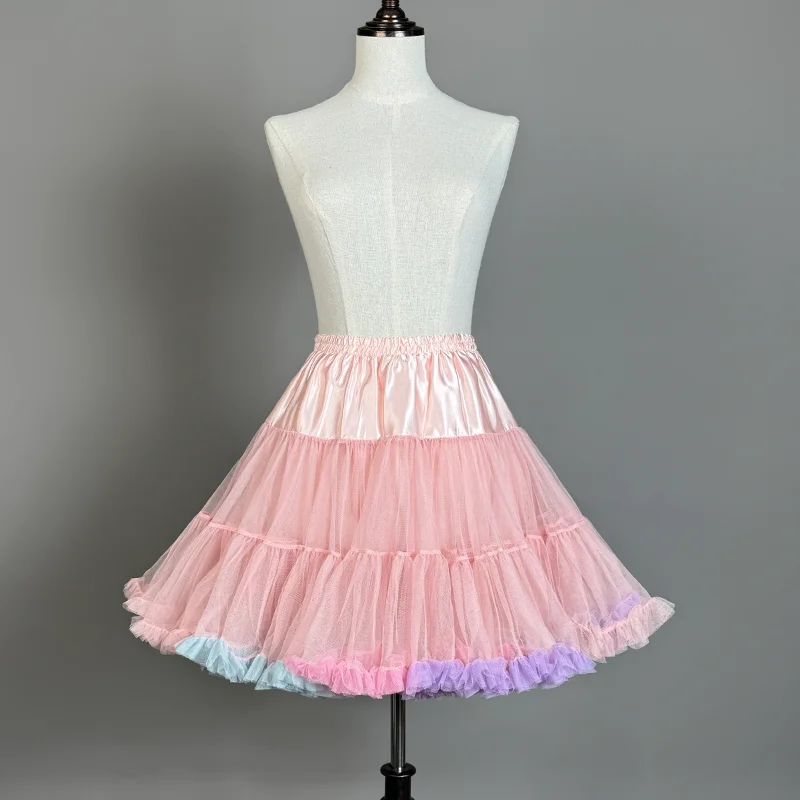 Women\'s Petticoat Flexible Crinoline Under The Super Puffy Cancan for Girl Dress