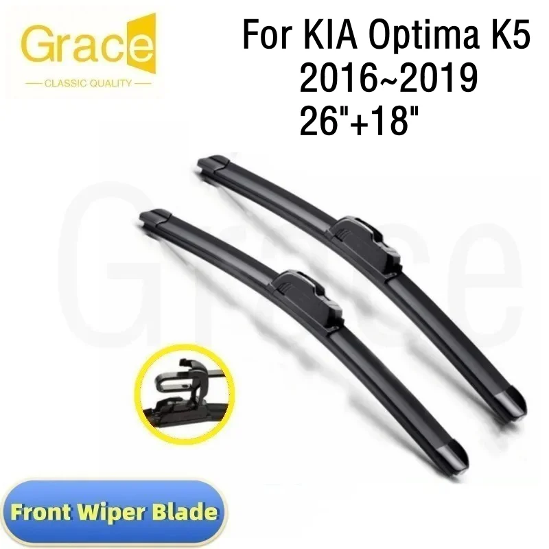 

Wiper Blade For Kia Optima K5 26"+18“ Car Windshield Windscreen Rubber 2016 2017 2018 2019