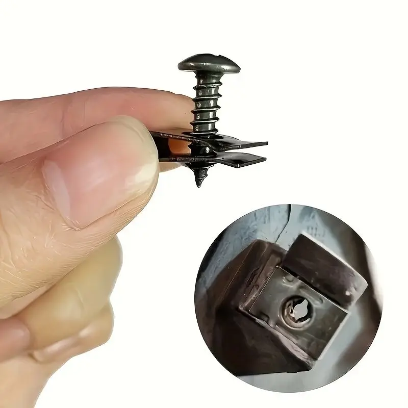 42 Pcs Auto U‑Type Spring Nut Clips & Self‑Tapping Screws, Fastener Kit for Bumper, Fender, Engine Under Cover