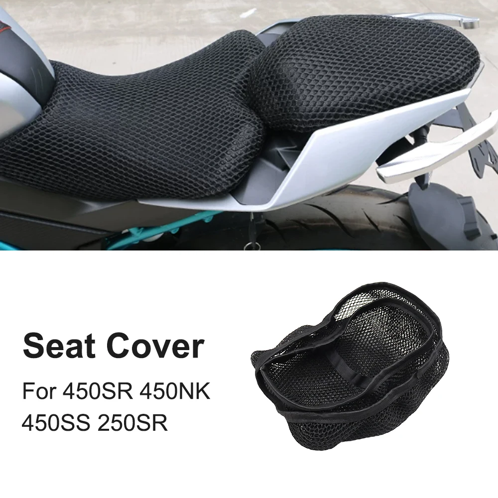 

For CFMOTO 450SR 450NK 450SS 250SR 450 250 SR NK Motorcycle Seat Cover 3D Mesh Fabric Seat Non-Slip Breathable Protect Cushion