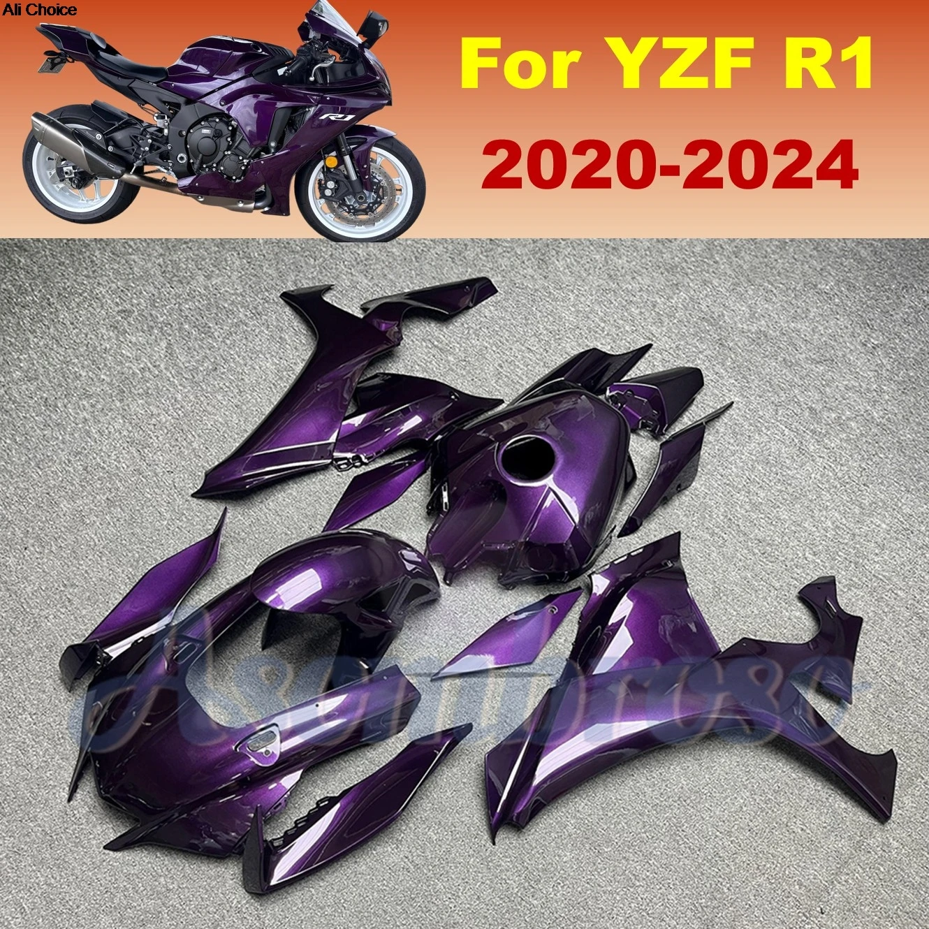 

Midnight Purple Fairings For Yamaha R1 2020-2025 YZF1000 YZFR1 ABS Plastic Replacement Body Panels