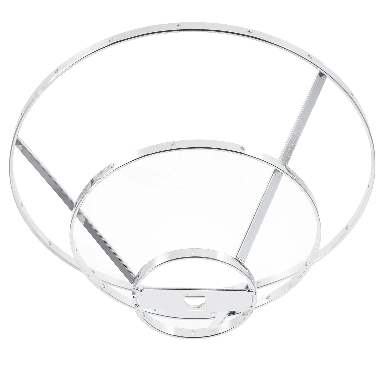 

DIY Frame Pendant Chandelier 3 Layers Silver 19cm Diameter Sturdy Metal Wire Smooth Edge Long Lasting Lampshade Frames Wire