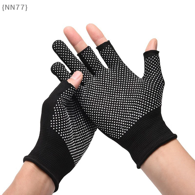 【NN77-M3】Nylon Non-slip Gloves Men Women Outdoor Riding Sport Fitness Breathable Non-slip Sunscreen Half Finger Gloves