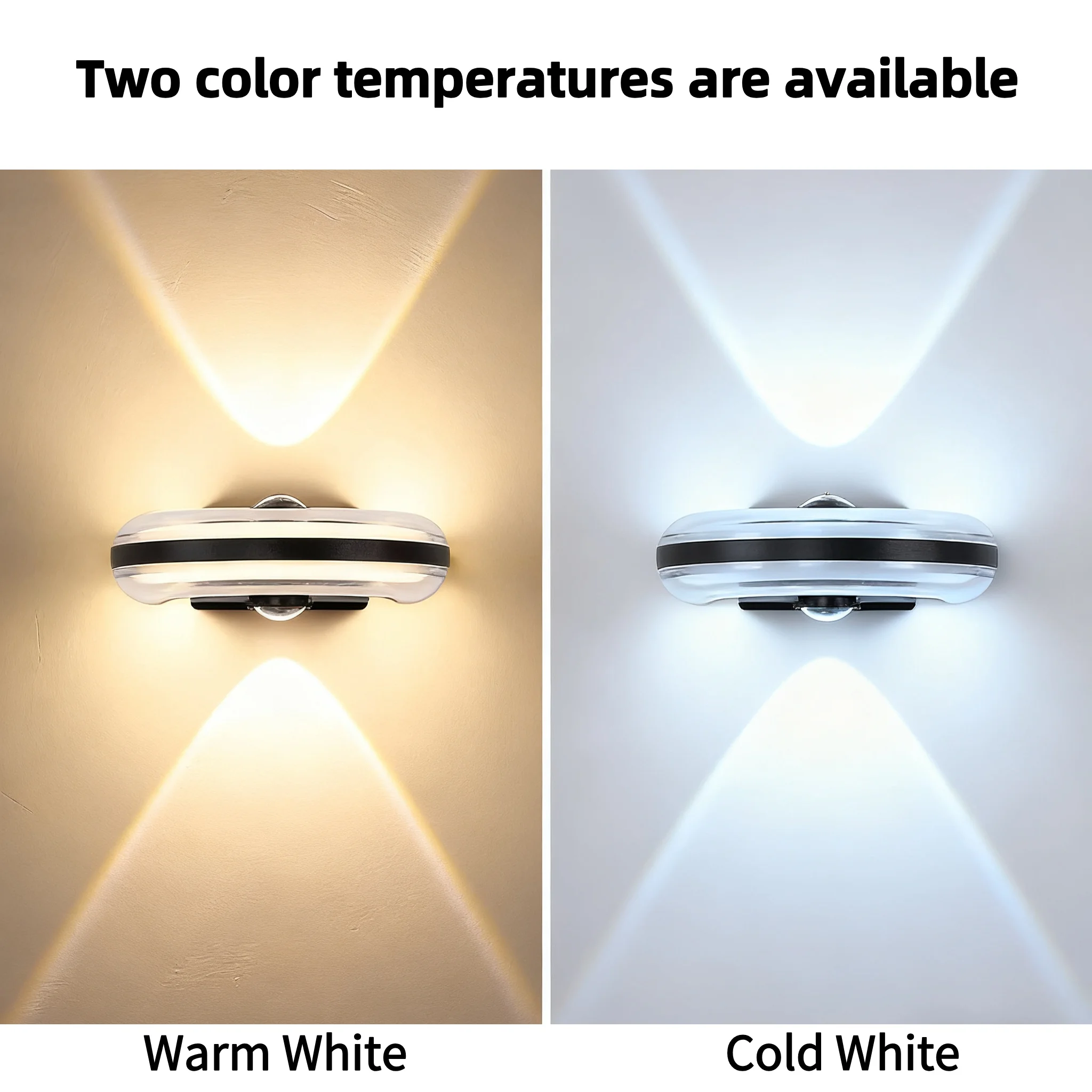 LED Outdoor Wall Light IP65 Waterproof Aluminum Surface Mounted Modern Up Down Exterior Wall Sconce Lamp Porch Front Door Garden