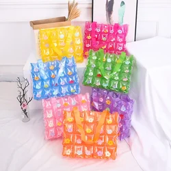 Inflatable PVC Tote Bags Women Fashion Candy Color Inflatable Sequined Beach Bag Female Cute Versatile Large Capacity Handbags
