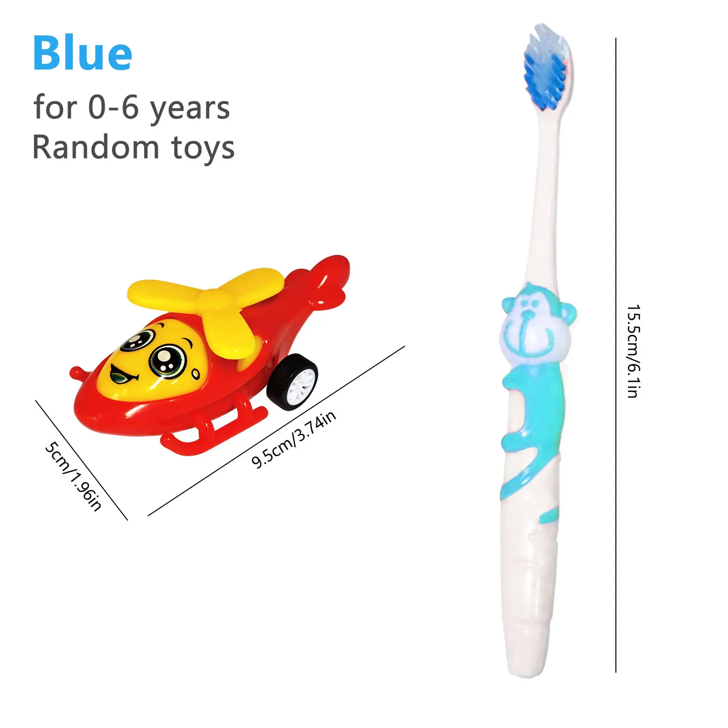 2-6 years old baby learning to brush teeth toothbrush No dead-end cleaning soft bristles 2-in-1 with a bring-back cart