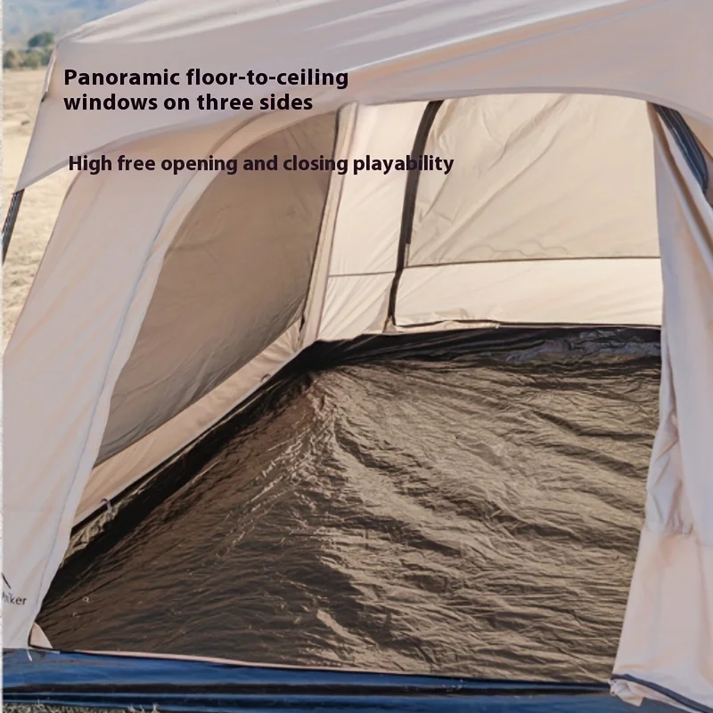 خيمة Mountainhiker للتخييم في الهواء الطلق طوال الليل وغرفتين محمولة سميكة ومظلة ميدانية معدات التخييم والتجمع العائلي #6