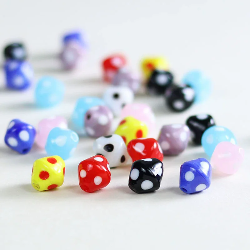

10pcs Handmade Lampwork Beads For Jewelry Making 12X10mm Loose DIY Glass Bead Bracelet Necklace Earring Pendant Accessories