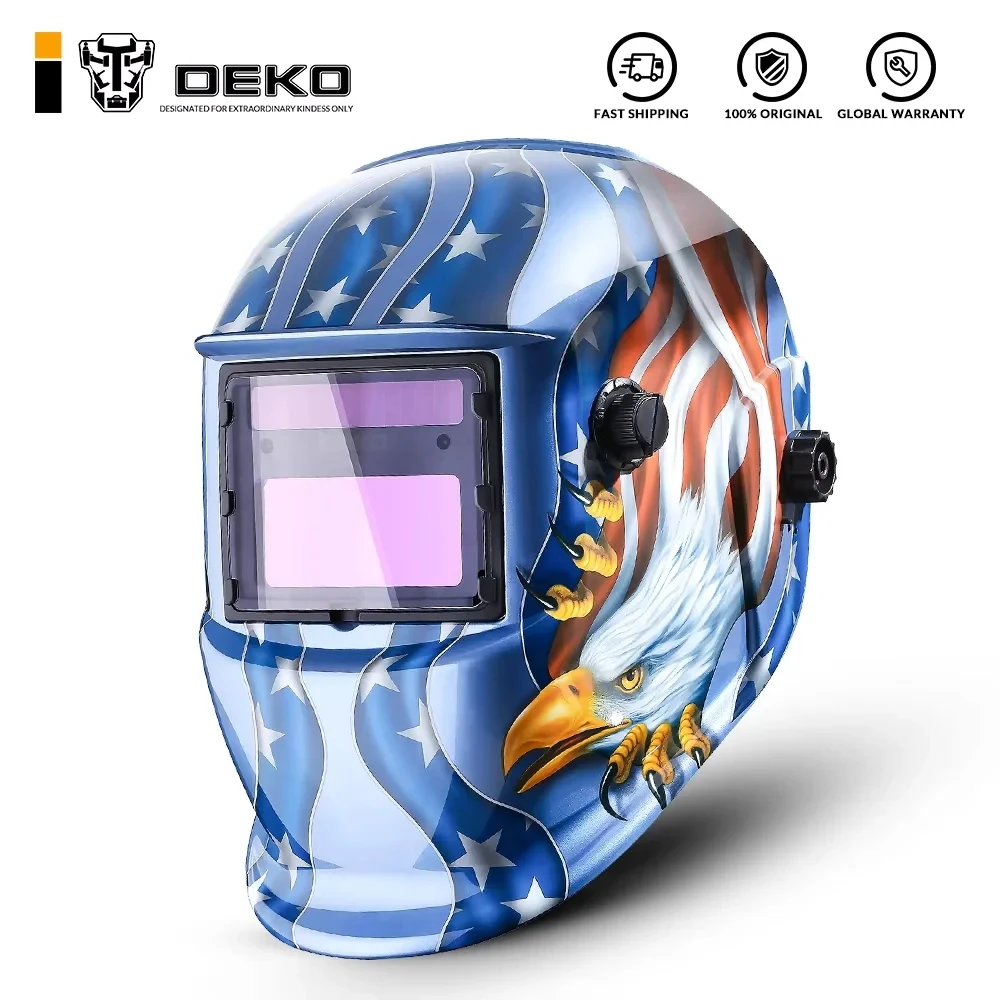 DEKO Eagle Solar Auto Darkening  MIG MMA Electric Welding Mask/Helmet/Welding Lens for Welding Machine or Plasma Cutter