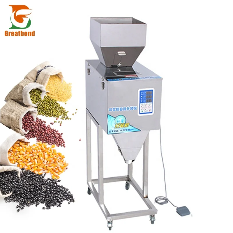 999g-10KG Automatic Weight Dispenser Tea Bag Seed Food Grain Sachet Powder Nuts Particle Filler Coffee Bean Rice Filling Machine