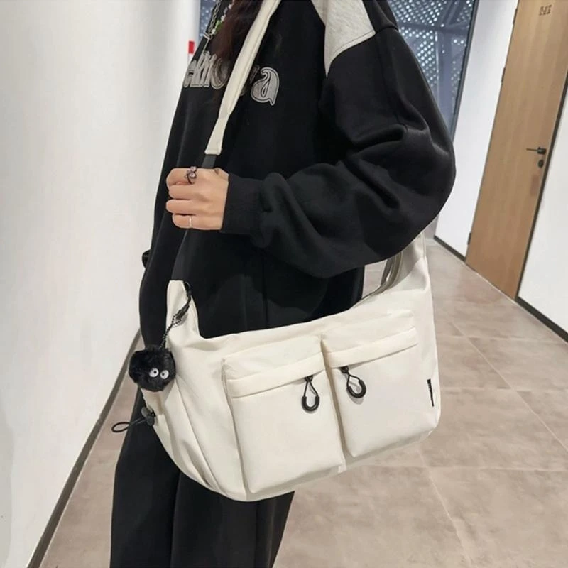 

652F Women's Casual Nylon Crossbody Bag with Multiple Compartments for Travel and Daily Use Large Shoulder Bags