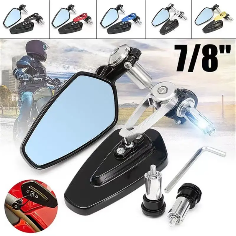 

Universal 7/8" Motorcycle Parts Rearview Mirrors Scooter Bar End Handlebar Mirrors Rear View Mirrors for triumph tiger 1200 ktm