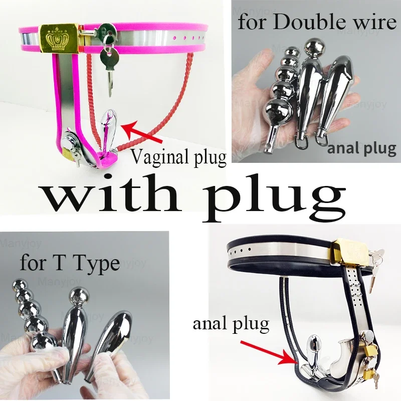 New Stainless Steel Male/female Chastity Belt T/Y Shape Removable Penis Cage Urethral Catheter Bondage Penis Sex Toys for Adult