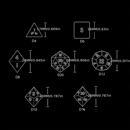 Transparent Polyhedral D&D COC Dice Set 7Pcs/Set DnD RPG Fantasy Potion Flask | Dungeons and Dragons Dice Set for Table Games - Image 5