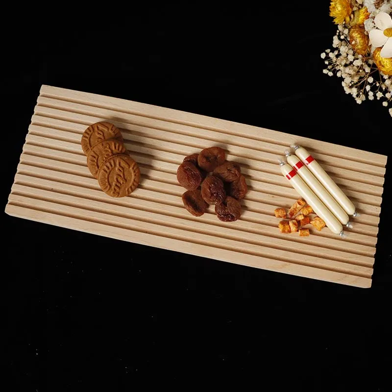 Nordic Ins Art Wooden Tray Solid Wood Cake Pastry Plate Japanese Restaurant Tea Plate Dining Plate Cutting Board Photo