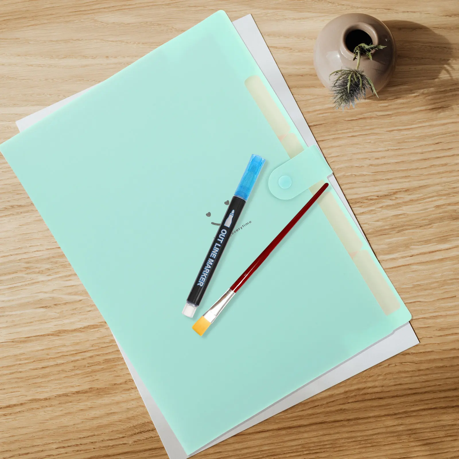 

A4 Five-Pocket Expanding Folder Accordion Document Organizer Portable Filing Folder for Office School Travel Receipts Bills