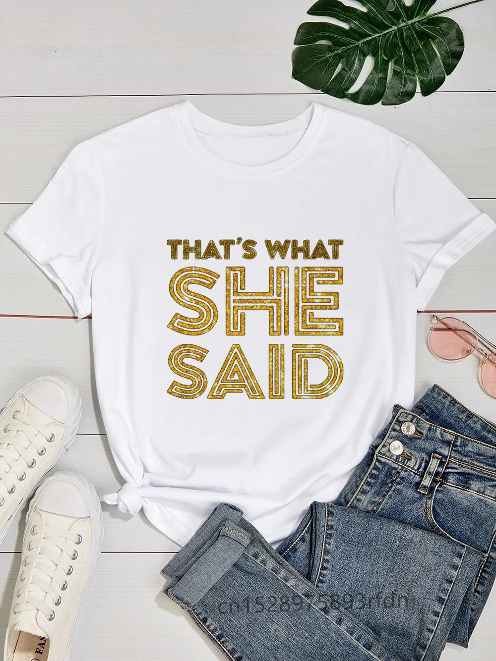 That's What she Said Cute Bachelorette Wedding Party Women Evjf Tee Shirt Casual basic O-collar Black Short Sleeved T-shirt Girl