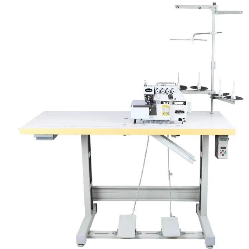 Máquina de Costura Elétrica Multifuncional Overlock, Máquina de Costura Doméstica com Motor Direct Drive 220V