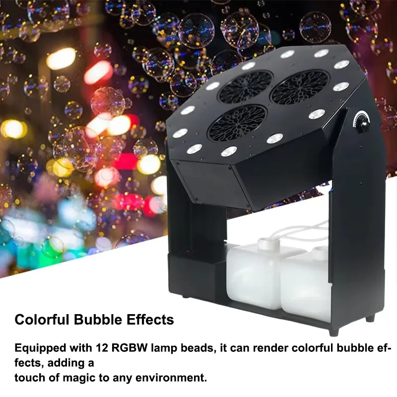 Igreslite 120W LED Super Bubble Machine 3000/s Telecomando per nebbia in ferro ad alto rendimento e controllo DMX512 per uso sul palco