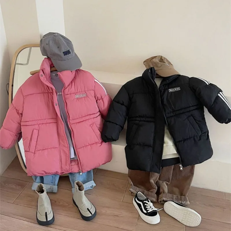 

Boys Down Coat Jacket Cotton Outerwear Windbreak 2023 Lasted Thicken Velvet Winter Warm Christmas Gift Children's Clothing