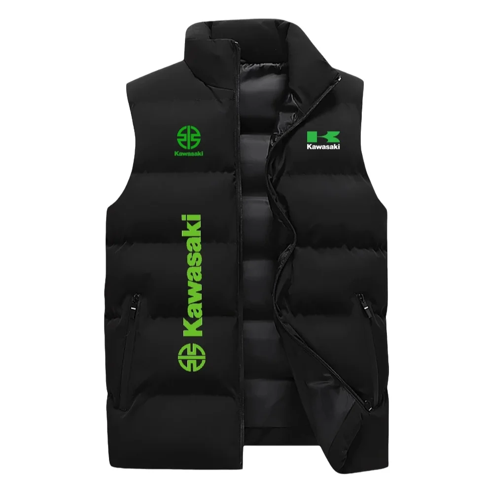 AliExpress Kawasaki Logo Cotton Vest Jacket for Men And Women Casual Fashion Warm Autumn Winter Sports Cycling Outdoor Clothing
