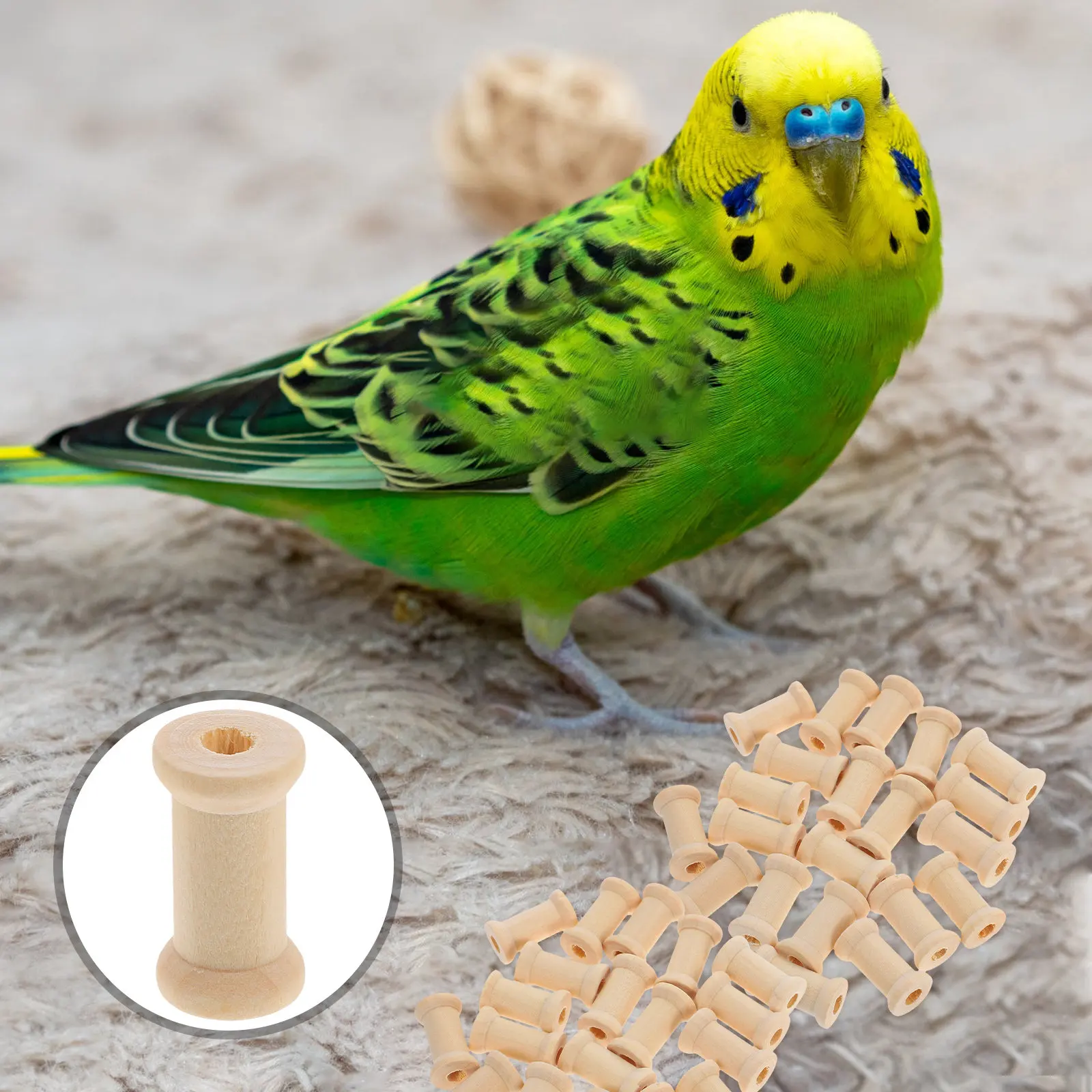 

25Pcs Wooden Parrot Beak Grinding Blocks Multi-Functional Chewing Foraging Shredding Plaything Small Parrot Cage Fun