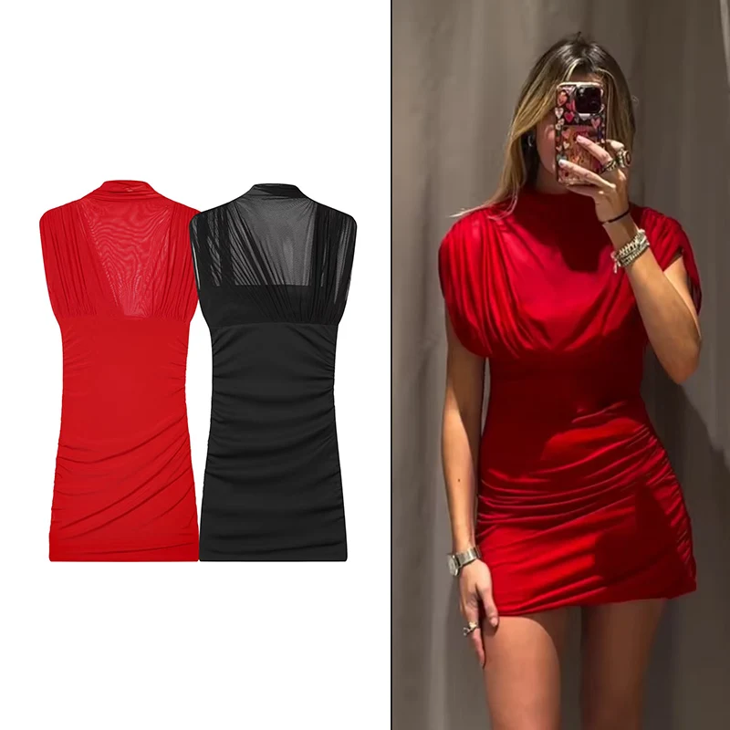 เดรสไหมพรมรัดรูปทรงฮิปสำหรับงานปาร์ตี้  แฟชั่นฤดูร้อนปี 2026  ชุดเดรสผู้หญิงใหม่ สไตล์เก๋ไก๋  ชุดเดรสผู้หญิงสุดหรู  แฟชั่นสตรีท  ชุดเดรสฤดูร้อนสำหรับวัยรุ่น