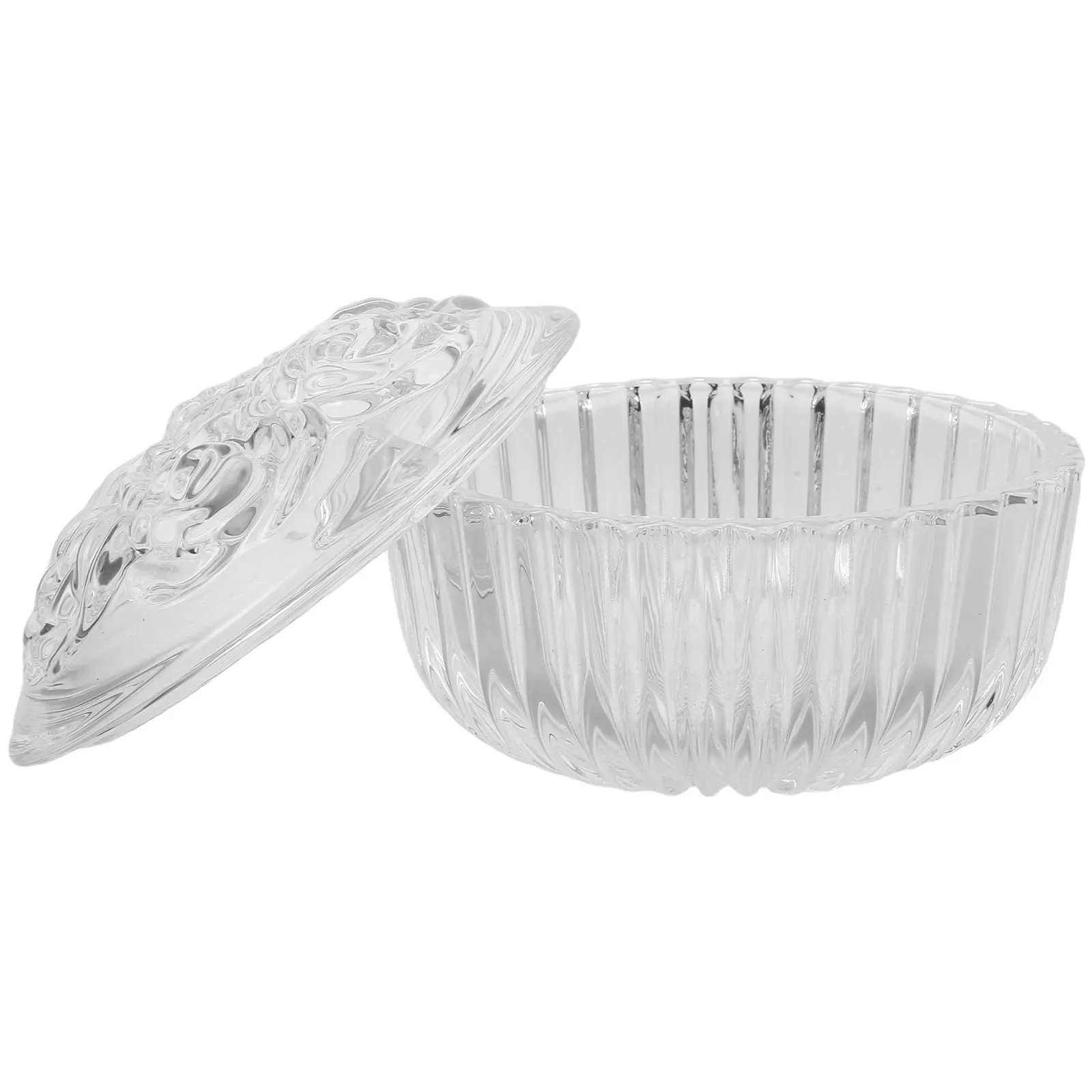 

Европейская стеклянная шкатулка для украшений с крышкой в виде розы, прозрачный органайзер для колец, серег, мелочей, сувениров, винтажный декоративный элемент