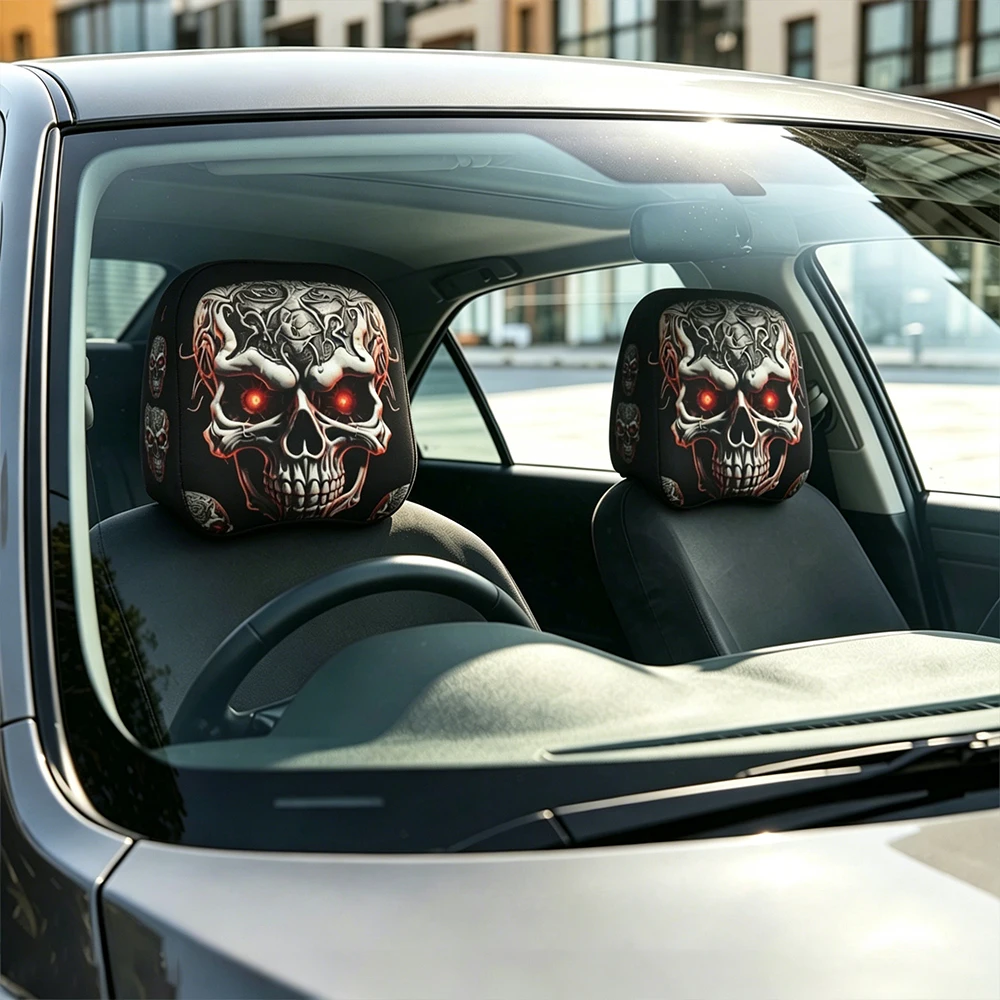 2pcs Car Headrest Funny Cover Accessories Interior Gadgets Decor Styling Ideas Seat Covers Vehicle Supplies Automobiles Parts view 3