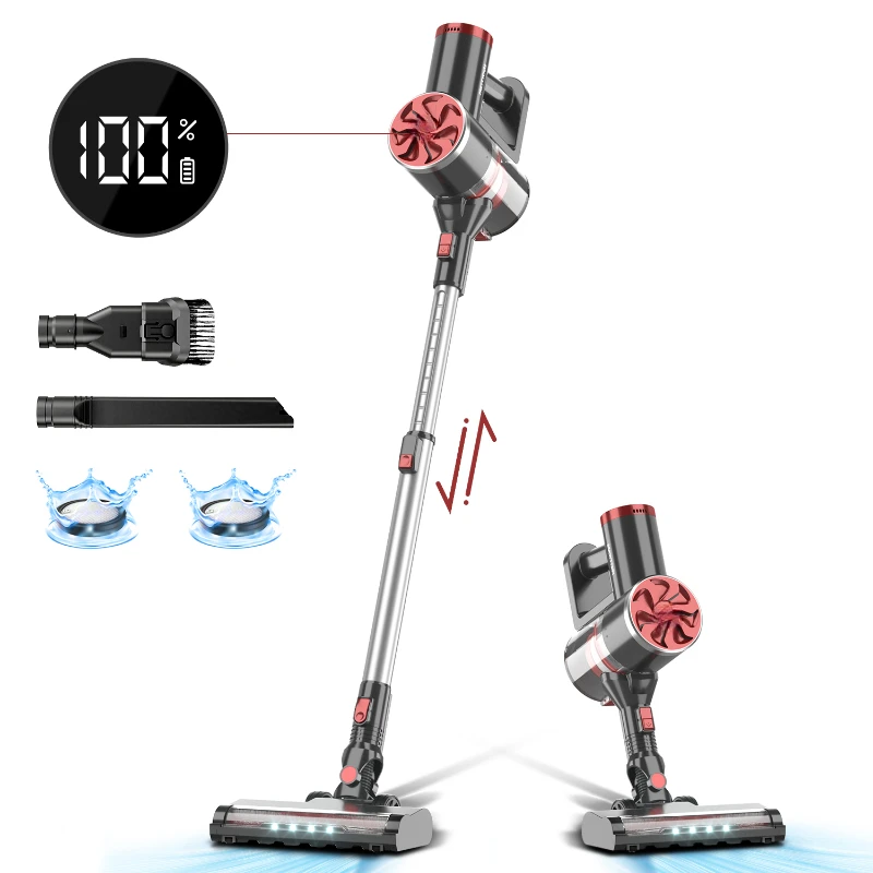 P4 Light Weight Vacuum Cleaner Powerful Suction LED Display Vacuum Cleaner Cyclone Rechargeable