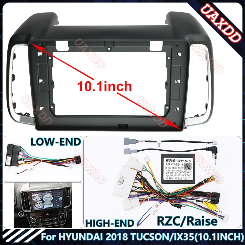 For HYUNDAI 2018 TUCSON  IX35 10.1 INCHCar Radio Android Stereo audio screen multimedia video player navigation  Harness frame